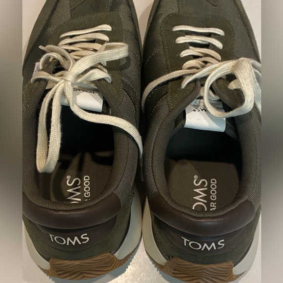 TOMS WYNDON NWOT Sneaker Jogger Waffle Green Rubber Bottom Mens Size 11.5 - Picture 12 of 16